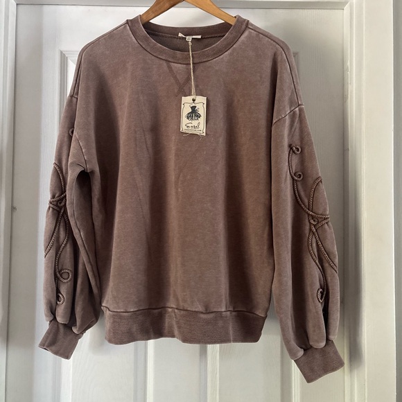 Easel "Take It Easy Mocha" Sweatshirt NWT - Picture 3 of 6